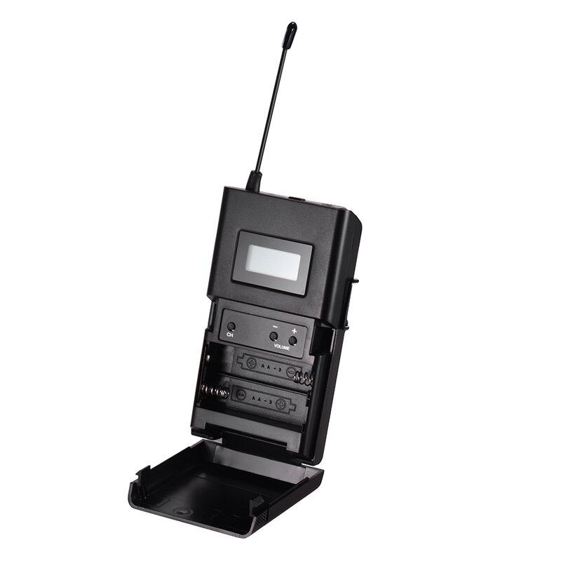 Takstar-receptor de sistema de Audio inalámbrico, dispositivo con pantalla LCD, 6 canales seleccionables, transmisión de 50m, auriculares internos, UHF, WPM-200