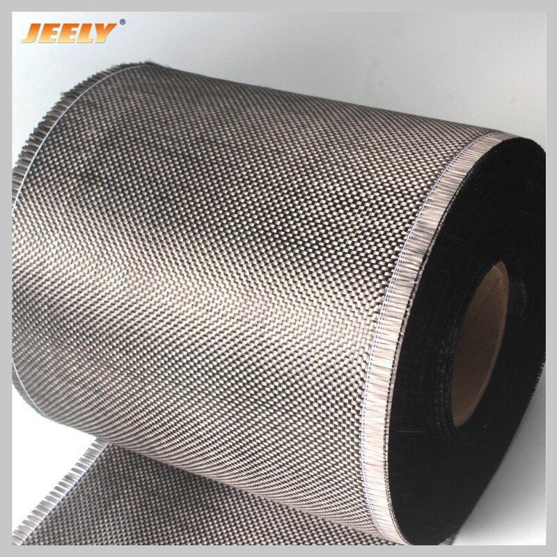 Tecido de fibra de carbono intercamada com reforço, 0.2m de largura, 3k, 200g/m2