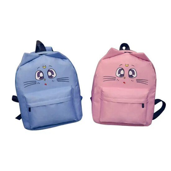 1 sztuk torby szkolne plecak płótno dla nastolatków Cartoon 2017 Hot ucho kota plecaki kobiety torba