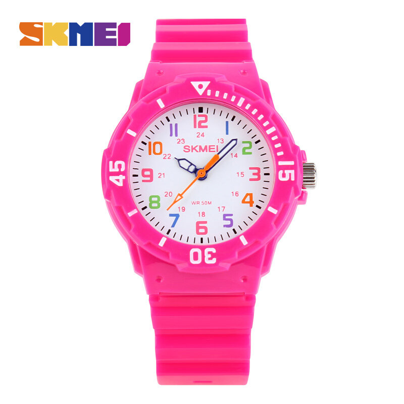 SKMEI แฟชั่นนาฬิกาเด็ก Casual เด็ก 50M กันน้ำเด็กเด็กเด็กนักเรียนหญิงควอตซ์นาฬิกาข้อมือของขวัญนาฬิ...