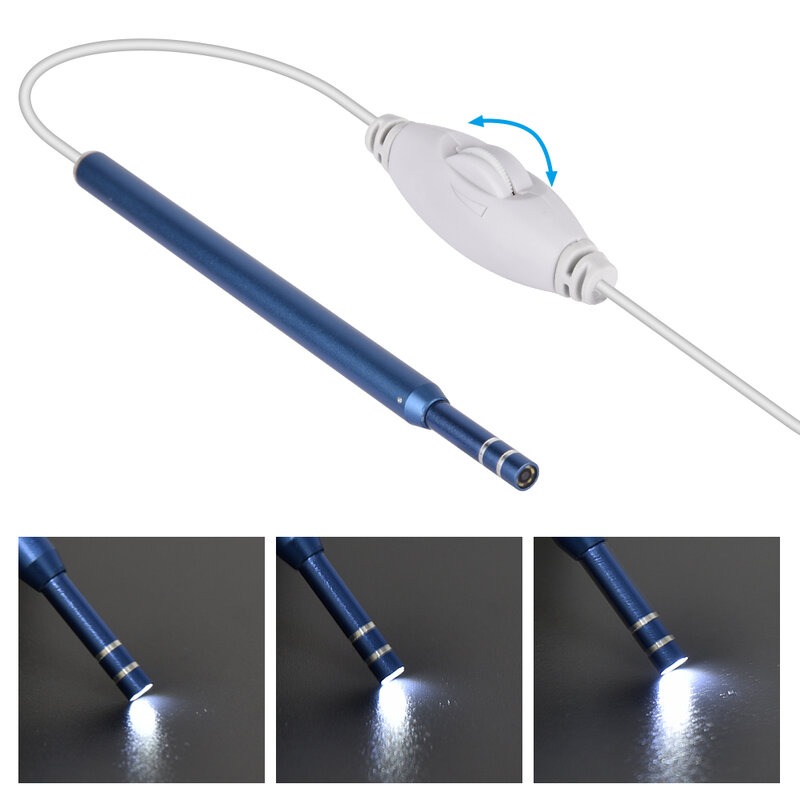 Czyszczenie uszu endoskop 2 in1 USB HD wizualna łopatka do uszu 5.5mm Mini kamera Android PC patyczek do uszu otoskop boroskop narzędzie opieki zdrowotnej