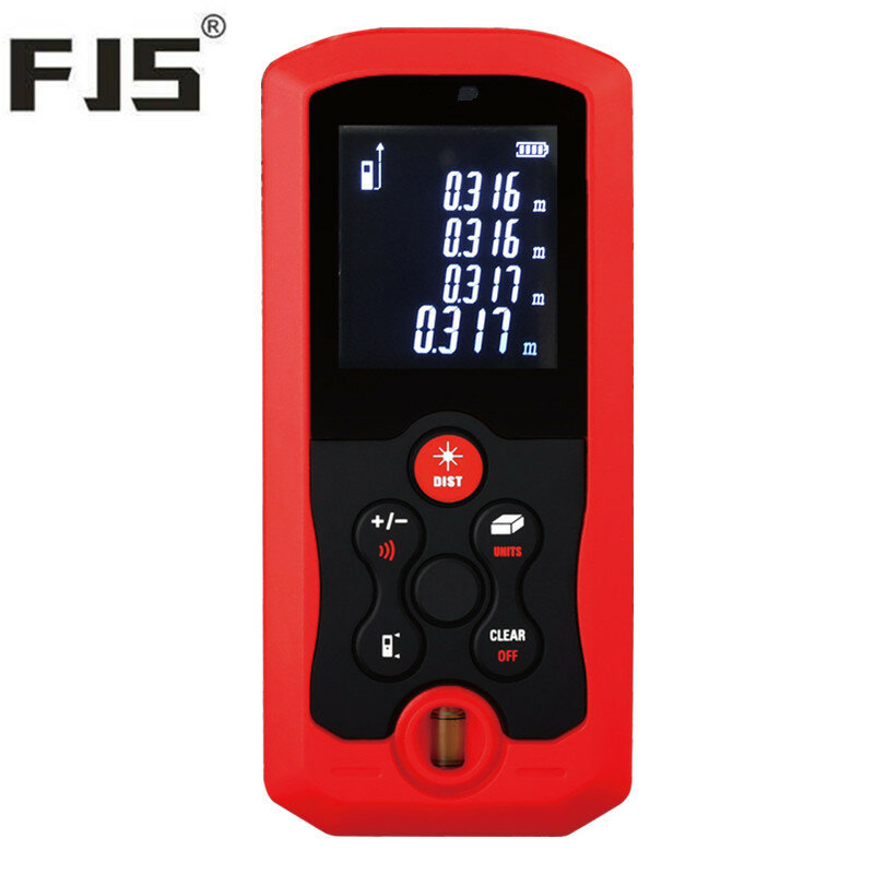 Fjs ip54防塵デジタルレーザー距離計0.05-40メートルハンドヘルド電子距離計測定ツール