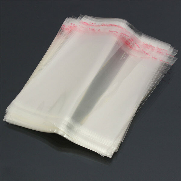 Sacolas de plástico auto-adesivas 2016 e4, saco opp transparente com lacre, celofane/bopp 15x11cm