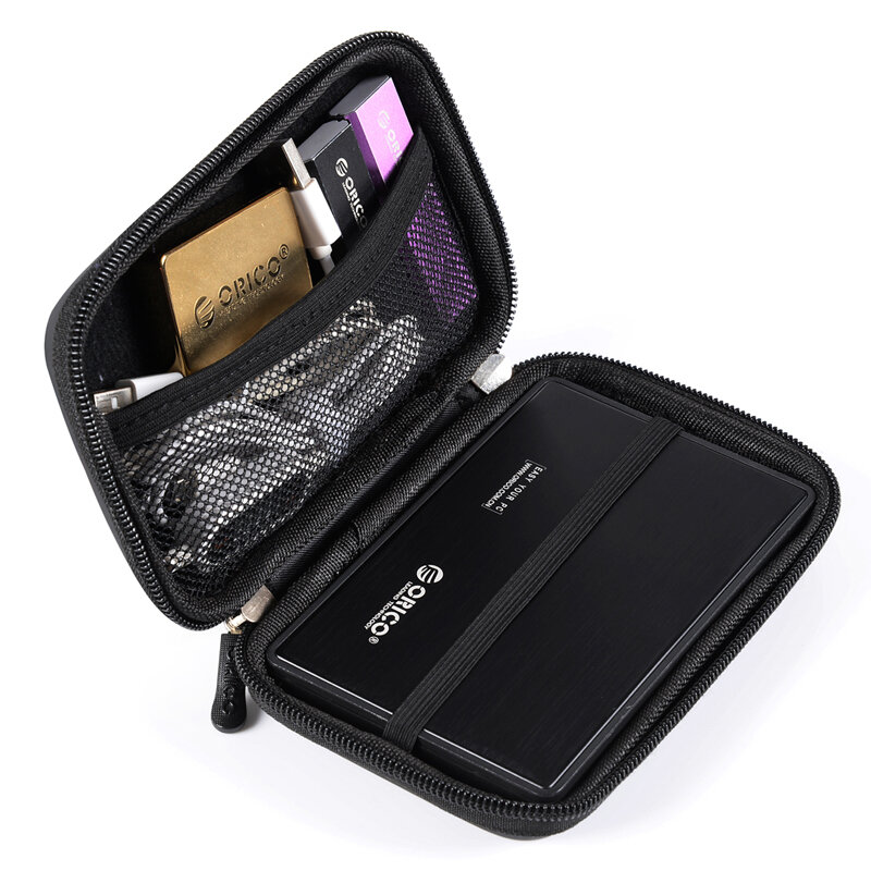ORICO 2.5 cala HDD torba twardy dysk etui na zamek błyskawiczny Mini Powerbank EVA Box futerał elektroniczny Organizer do Samsung