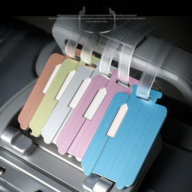 Cute Luggage Tag Aluminum Alloy  Travel Suitcase Name Address ID Label Address Holder Boarding travel accessories 1PC