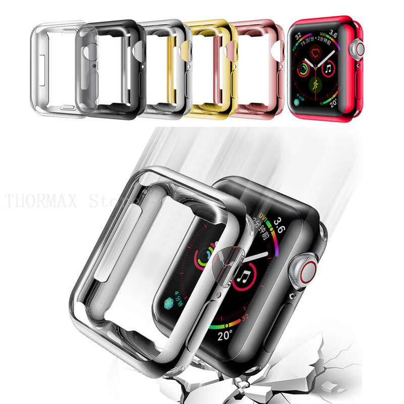 Horloge Cover Case Voor Apple Watch Serie 4 3 2 1 Apple Watch Case 40Mm 44Mm Slim Tpu Soft Clear protector Voor Iwatch 4 42Mm 38Mm