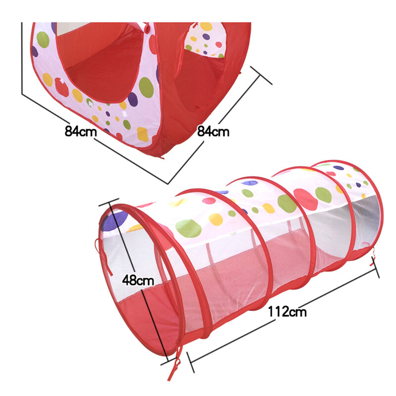 Baby Play Tent ChildrenTunnel Kids Play House Baby Ocean Ball Pool Outdoor Fun Toy Tents