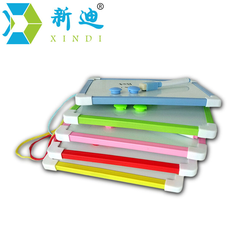 Xdi-pizarra blanca magnética para niños, Mini pizarra de dibujo pequeña colgante, rotulador gratis, 5 colores, 20,6x18,5 cm