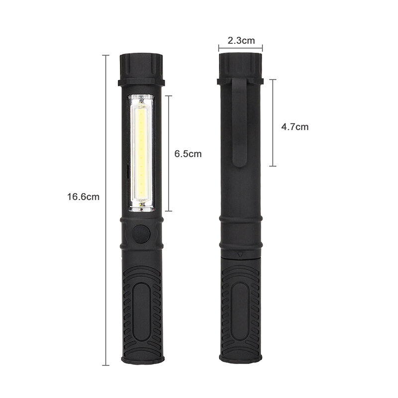 Portable Mini Bekerja Pemeriksaan COB LED Multifungsi Perawatan Senter Tangan Obor Lampu dengan Magnet AAA
