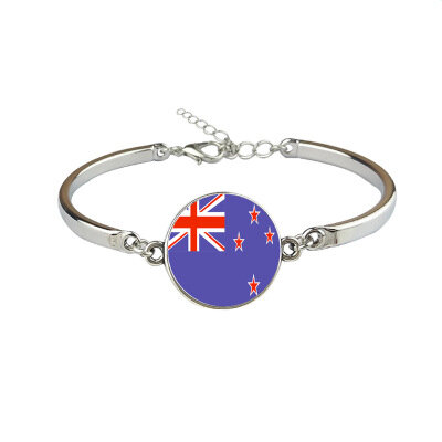 Brazaletes de la bandera de Nueva Zelanda, pulseras de la bandera de Nueva Zelanda, joyería