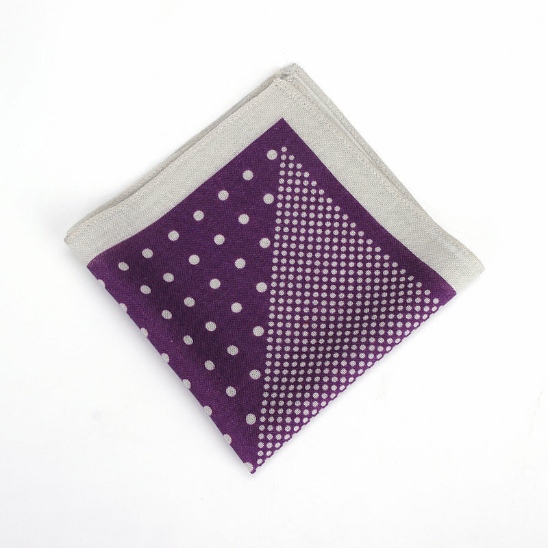 Paisley Square Pocket untuk Pria Bunga Dot Pola Wol Sapu Tangan Warna Solid Lembut Pernikahan Designer Saku Persegi 30*30 CM