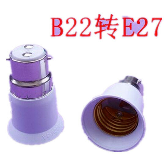 Rumah Penting Aksesoris Praktis B22 untuk E27 Ekstensi Dudukan Lampu Bohlam Adaptor Konverter Soket Base Lampu LED