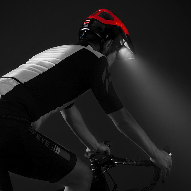 Rockbros Bike Headlamp Cycling Helmet Integrally-Molded Bicycle Light Helmet Sports Safety MTB Bike Cap Helmet For Men Women