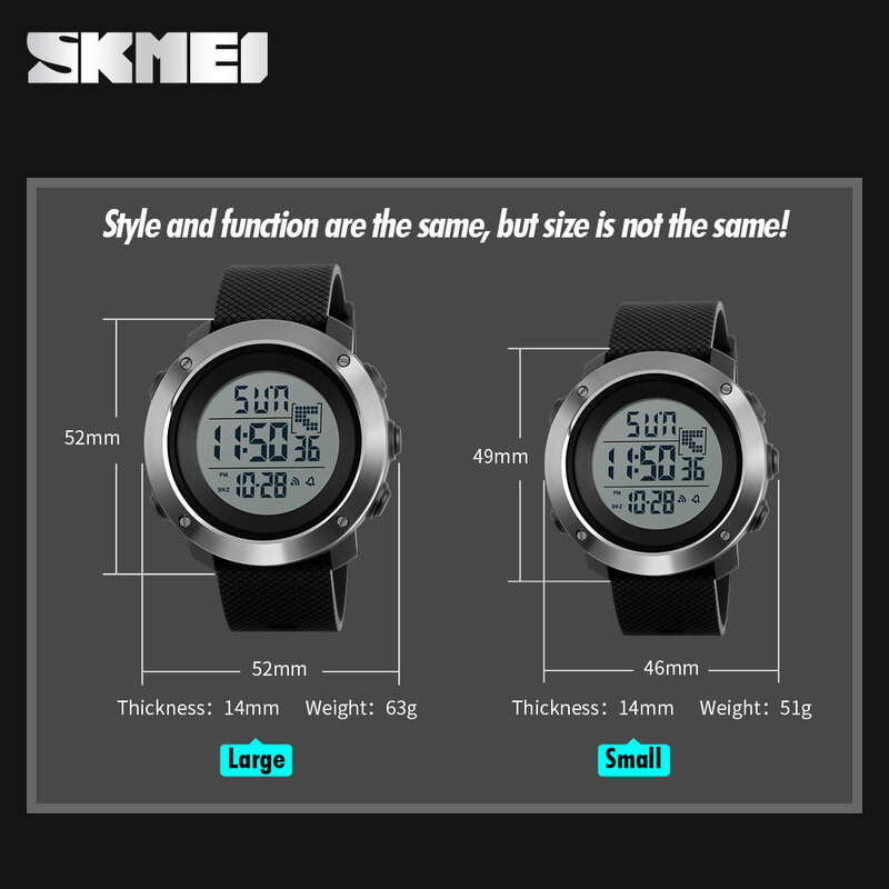 SKMEI-relojes digitales para hombre, cronógrafo Masculino de moda, horario Dual, deportivo, electrónico, Led