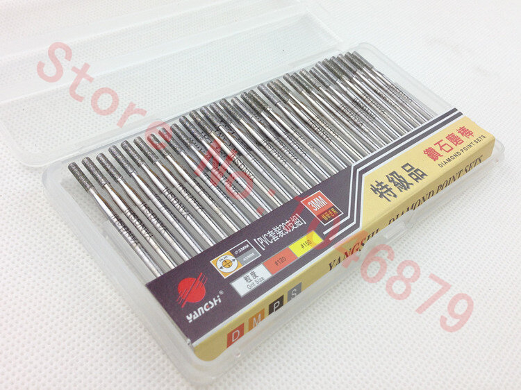 30 / box,Diamond grinding, grinding needles, grinding rods, ground rods. Cylinder: 3*2.5*45mm
