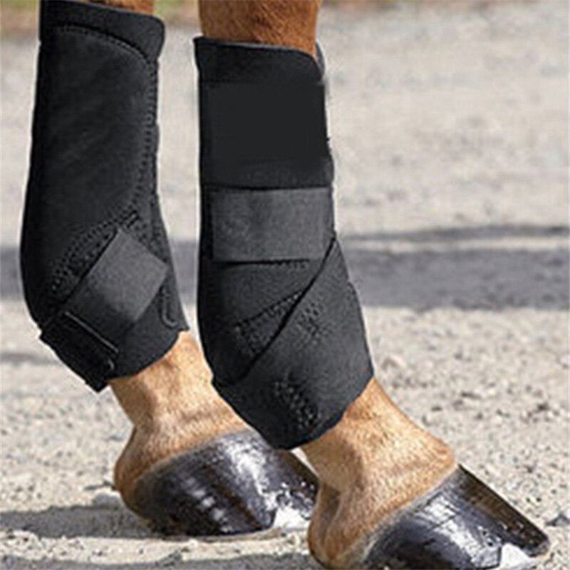1 Pasang Kuda Berkuda Legging Kuda Lengket Adjustable Pelindung Kaki Harness Perawatan Kuda Legwork Peralatan Berkuda F