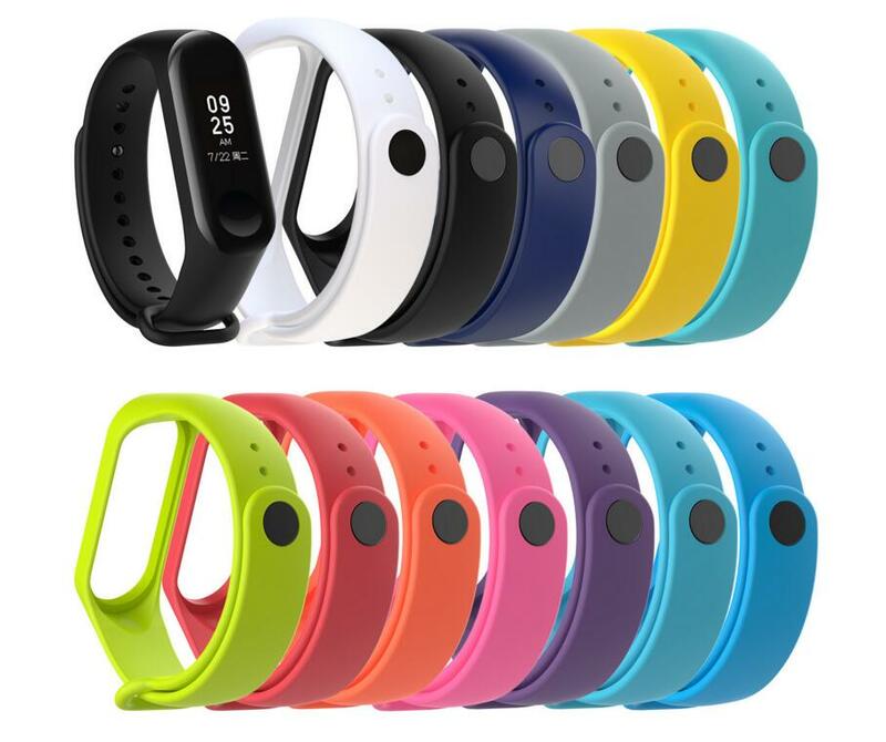 2018 MiBand 3 Silicone Wrist Strap Bracelet Color Replacement watchband for Original Xiaomi Mi band 3 Wristbands belt Rubber