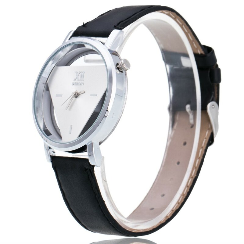 2020 hohe Qualität Neue Mode Uhr Luxus Durchbohrten Dreieck Kleid Uhr Frauen Elegante Quarzuhr Dame Verfeinerung Armbanduhr