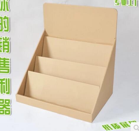 Custom Gegolfd Tafel Karton Papier Cosmetische Display Stand