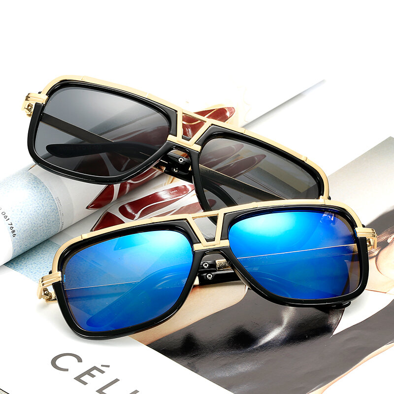 DesolDelos 남자 선글라스 새로운 빅 프레임 고글 여름 스타일 브랜드 디자인 Sun Glasses Gafas De Sol UV400 2019 New