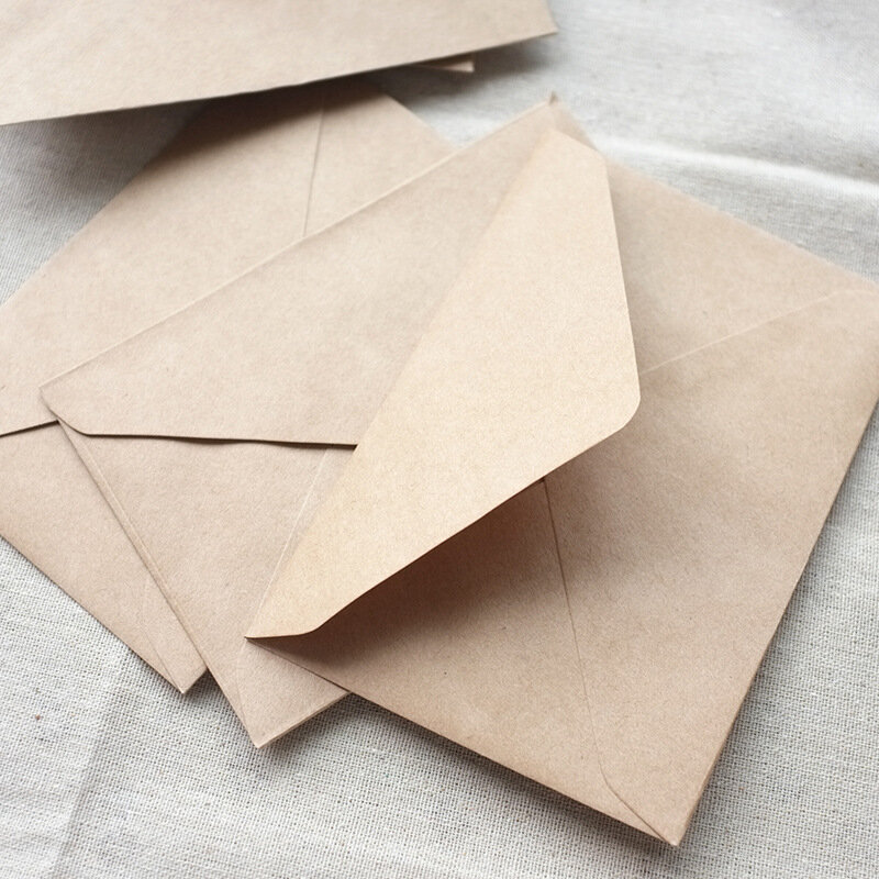 50 pçs/set Kraft tag em branco do Vintage Marrom preto Branco mini janela envelopes do convite do casamento de papel envelope/presente envelope/3 cor
