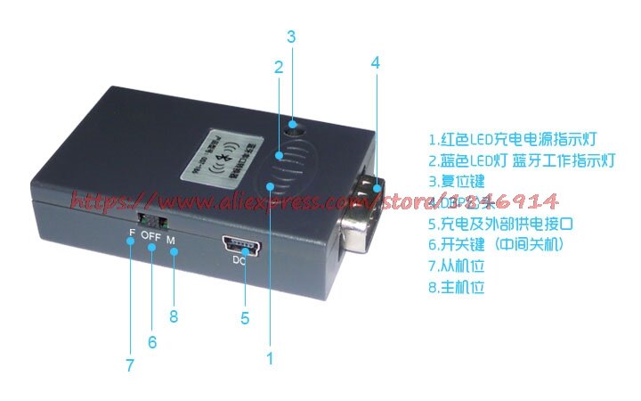 Free shipping    Wireless Bluetooth serial transmission module  Master and slave OST-186