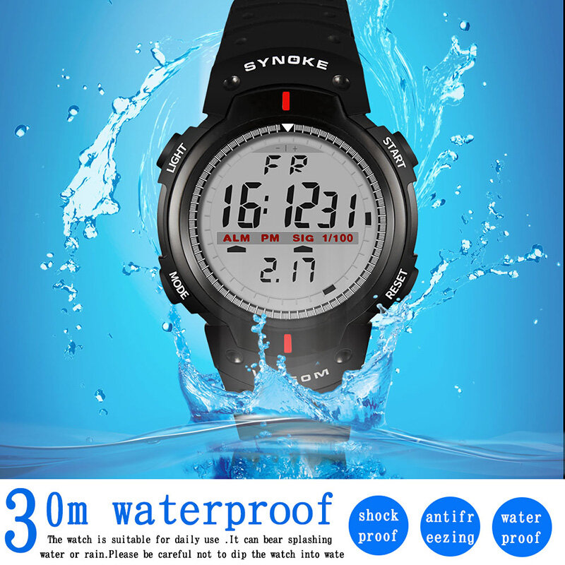 PANARS-ساعة يد رياضية للرجال ، ساعة يد رقمية LED ، عسكرية ، إلكترونية ، موضة ، مقاومة للماء ، غوص