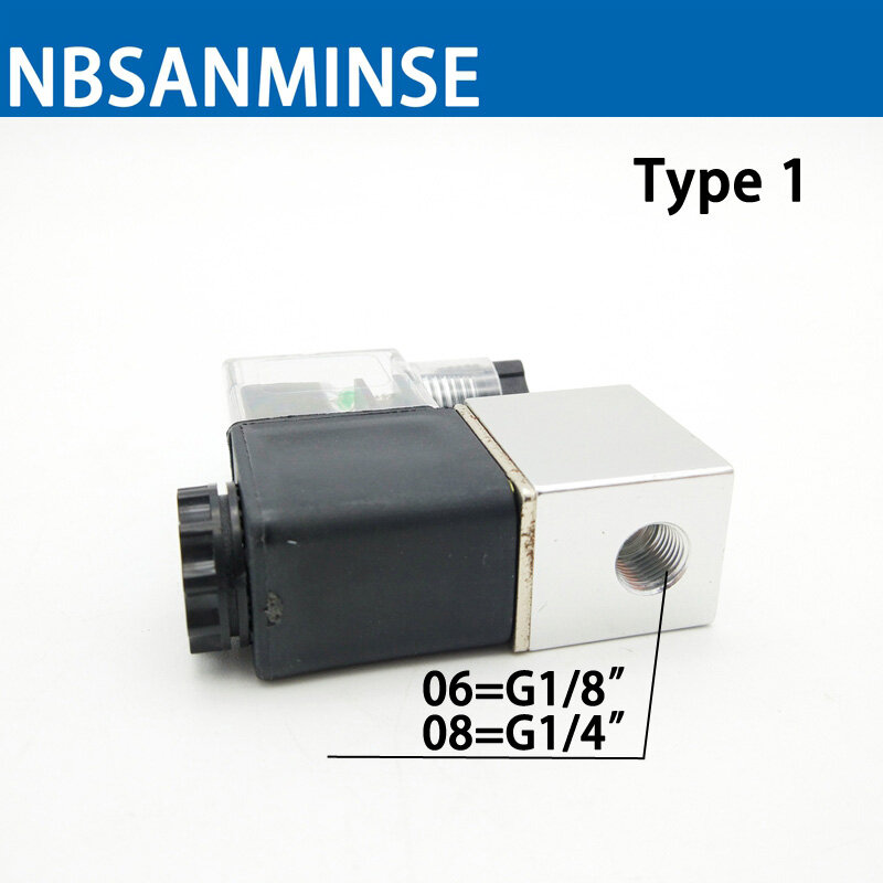 2V02 5 1/8 1/4 2 Weg 2 Position Normal Geschlossen Pneumatische Air Magnetventil Luft Kompressor Magnetventil NBSANMINSE