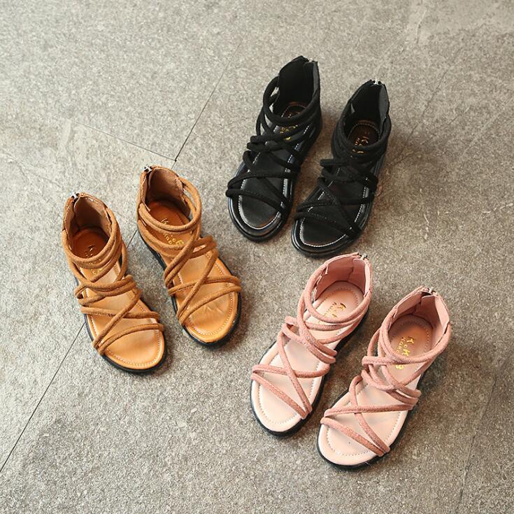 夏の子供のサンダルのファッション素敵な靴子供フラットサンダル女の赤ちゃん剣闘士の靴