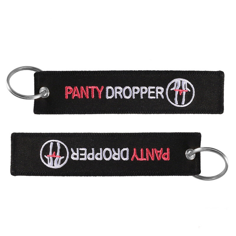 Travel accessories Embroidery Penty Dropper luggage tag With Keyring Chain Travel Bag Tag Fashion Gift for Aviation Gifts