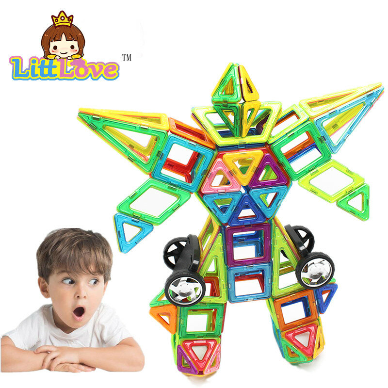 32 pièces taille Standard blocs de construction magnétiques modèle construction jouets brique Designer éclairer briques jouets magnétiques pour enfants