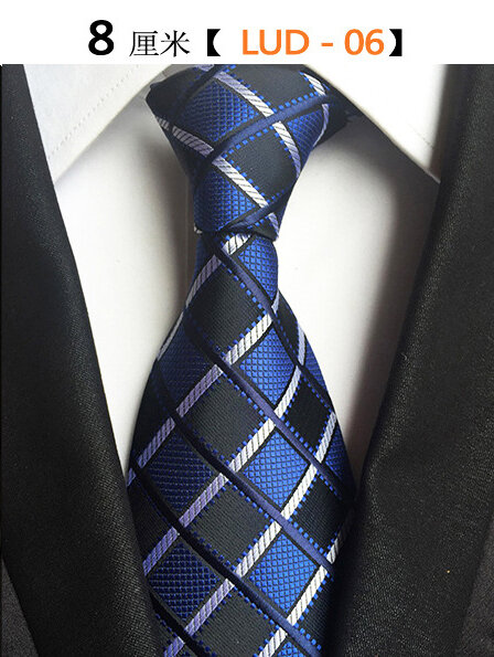 GUSLESON-cravates pour hommes, classiques en soie, 100% soie, nouveau Design, col, 8cm, à carreaux et à rayures, formelles, pour le travail, mariage, Gravatas