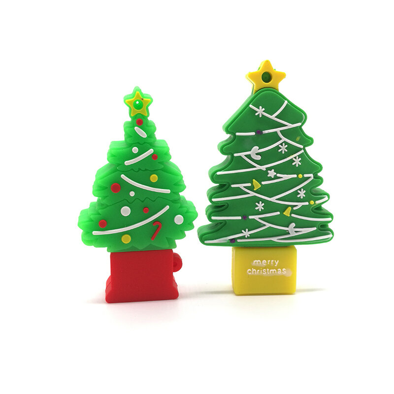 Unidad flash USB muñeco de nieve/árbol de Navidad, 4GB, 8GB, 16GB, 32GB, 64GB, Papá Noel, memoria extraíble, regalo de Navidad, pendrive cle