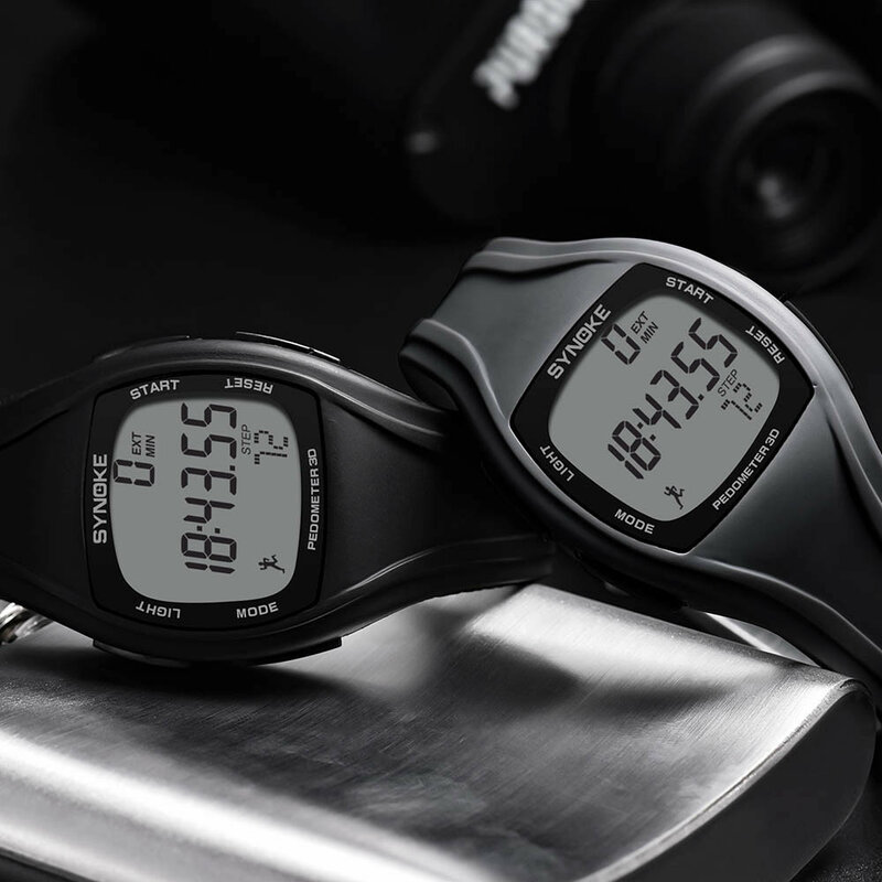 Relógios masculinos esportes synoke calorias pedômetro cronógrafo ao ar livre 50m à prova dwaterproof água led relógio manes sports watch 2021 relógio de fitness