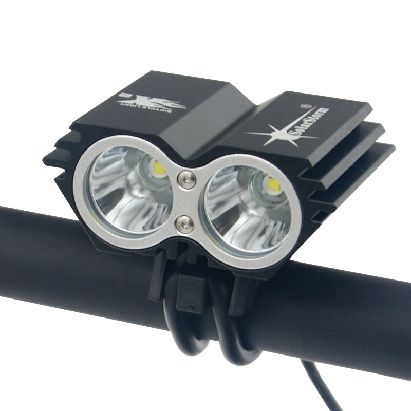 SolarStorm X2 światło rowerowe 5000 lm wodoodporny XM-L U2 przedni reflektor rowerowy led lampa latarka i akumulator + ładowarka