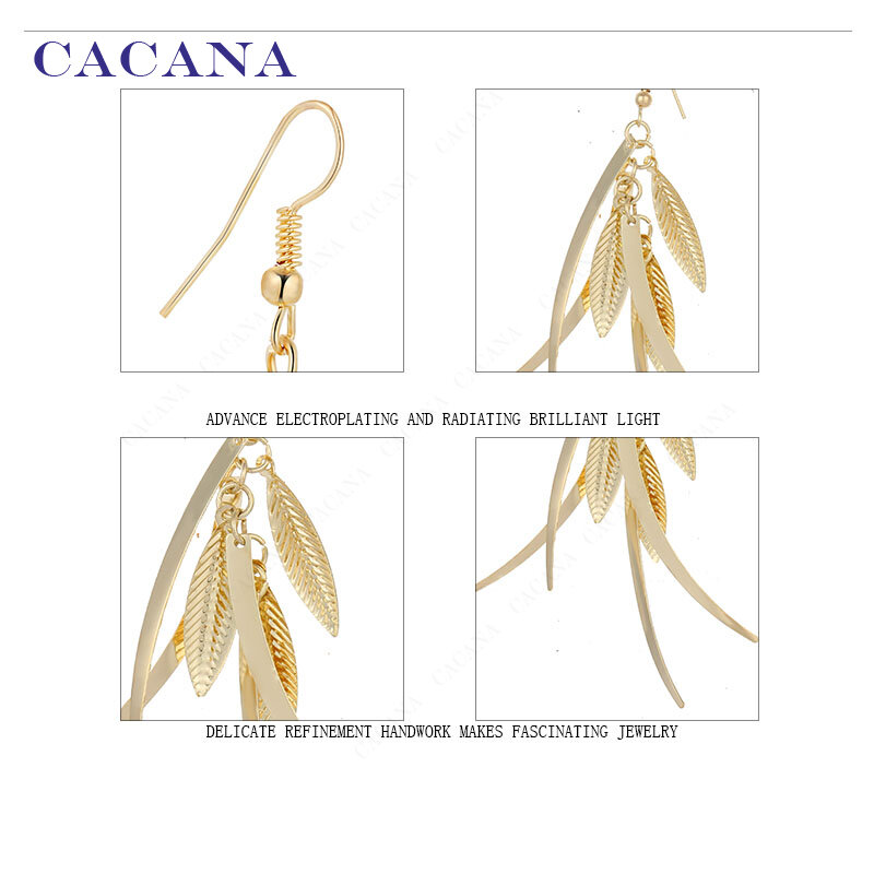 CACANA-أقراط طويلة للنساء ، مجوهرات ذات نوعية جيدة ، عرض خاص