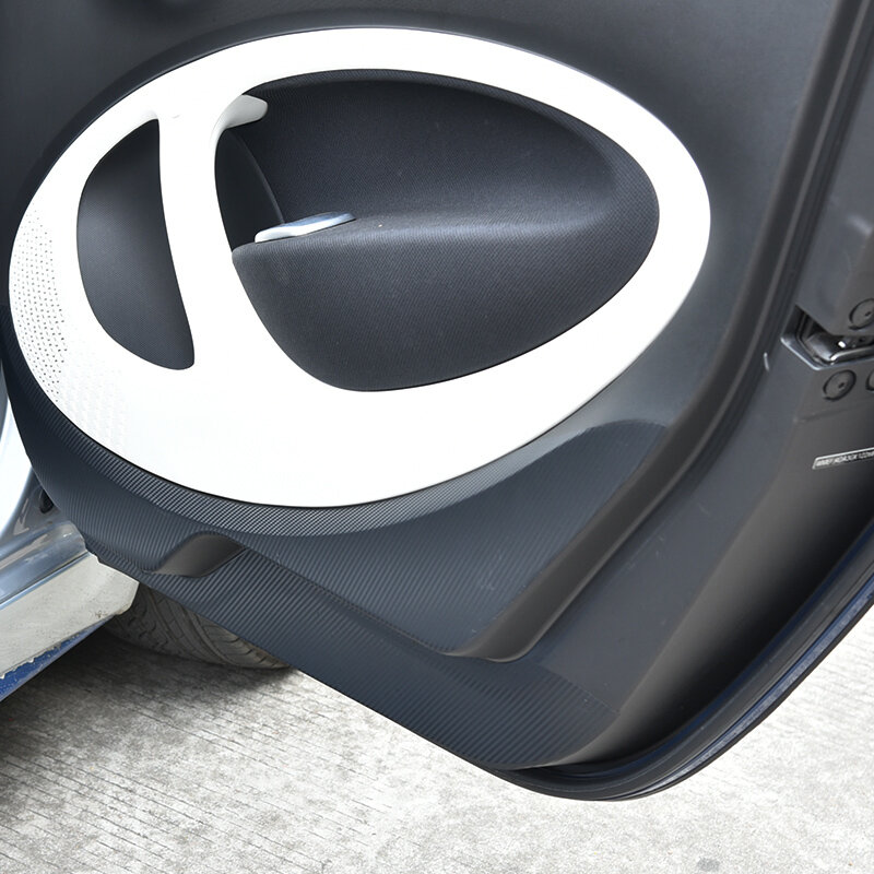 Proteção da porta do carro adesivo estilo do carro anti-risco modificação acessórios de fibra de carbono textura decoração para novo inteligente 453
