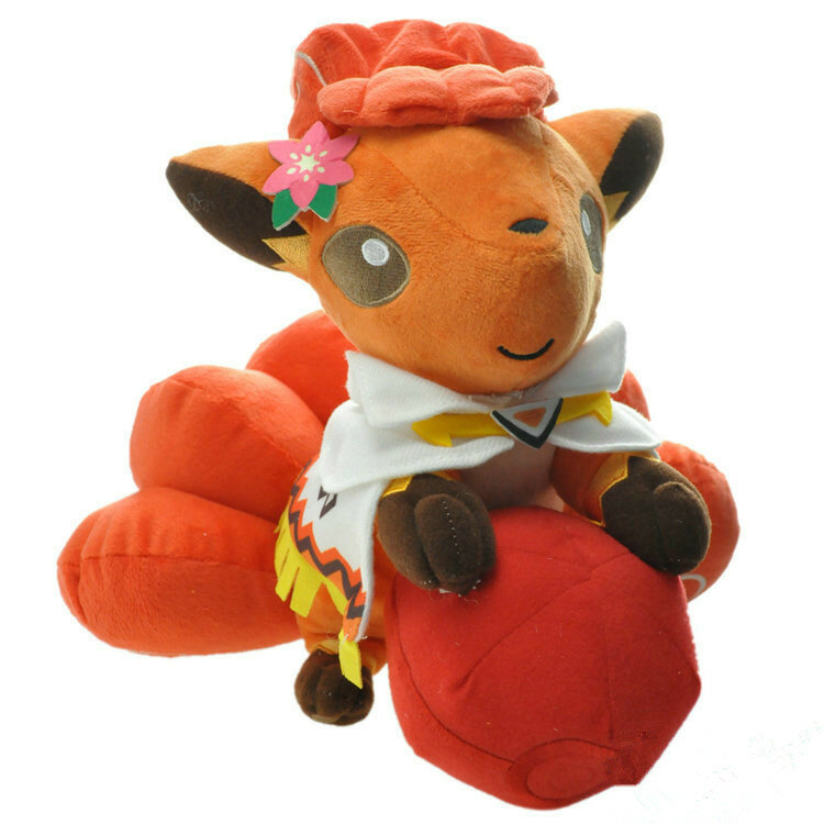 Pokemon tamanho grande 28cm mini bonito cappa vulpix brinquedo de pelúcia para o presente de natal para a boneca