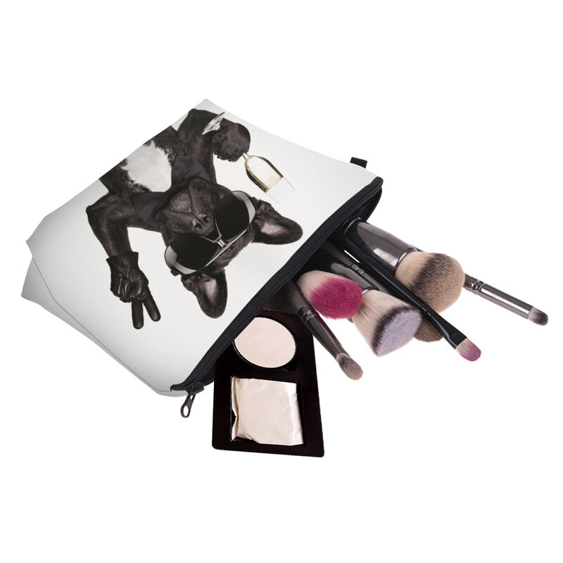 Deanfun-neceser con estampado 3D Pug para mujer, bolsa de cosméticos, organizador de maquillaje, neceseres, 50905