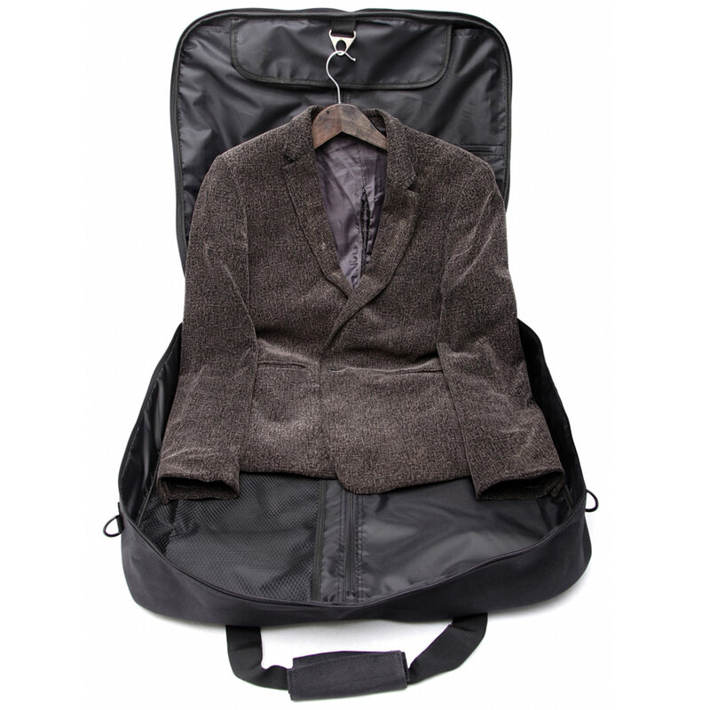 Водонепроницаемая черная сумка Zebella на молнии, прочная мужская деловая дорожная сумка для костюма, чехол для одежды, большой Органайзер