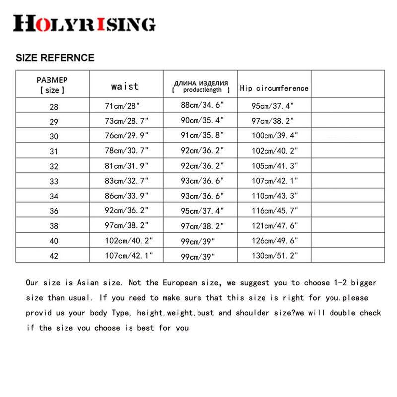 Holyrising-남성 청바지 데님 포켓 바지, 여름 가을 캐주얼 그레이 빅 포켓 남성 바지 카고 진 팬츠 28-42 사이즈 18856-5