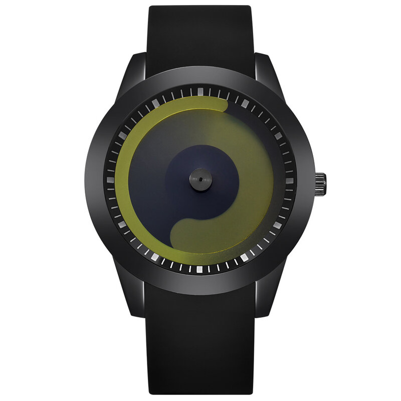 Relojes creativos para hombre y mujer, reloj de cuarzo con correa de silicona para mujer, relojes deportivos con esfera única, Unisex, regalos