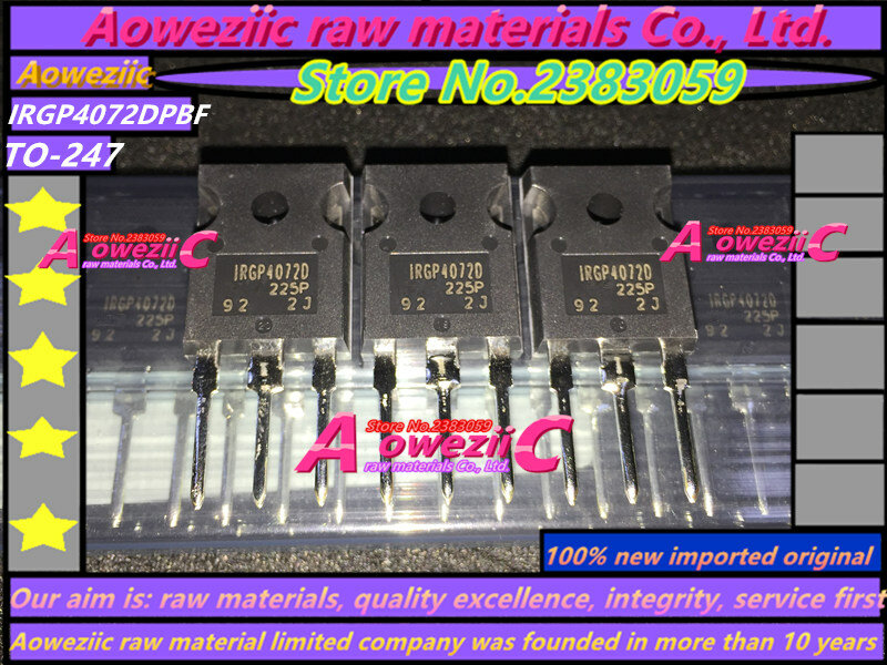 Aoweziic 100% 新しいインポートされたオリジナルのirgps4072dpbf irg4072d g4072dから247効果フィールドチューブ70a 300v