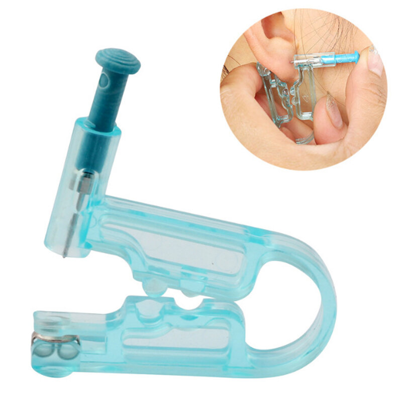 Nowe zdrowe bezpieczeństwo Asepsis jednorazowe urządzenie kolczyki do uszu Piercing Gun Piercer Tool