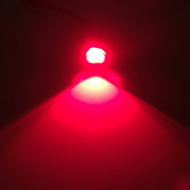 2x สีแดงรถ LED ไฟ12V 23มม.6SMD LED Eagle Eyes ไฟอลูมิเนียมย้อนกลับที่จอดรถโคมไฟหมอกแสงไฟวิ่งกลางวัน DRL