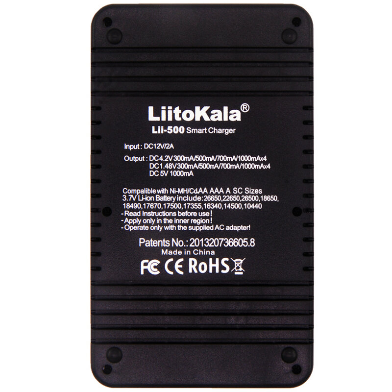 Liitokala lii-500 LCD 3.7 V/1.2 V AA/AAA/18650/26650/16340/14500/ 10440/18500 Battery Charger con schermo + 12V2A adattatore Lii-500