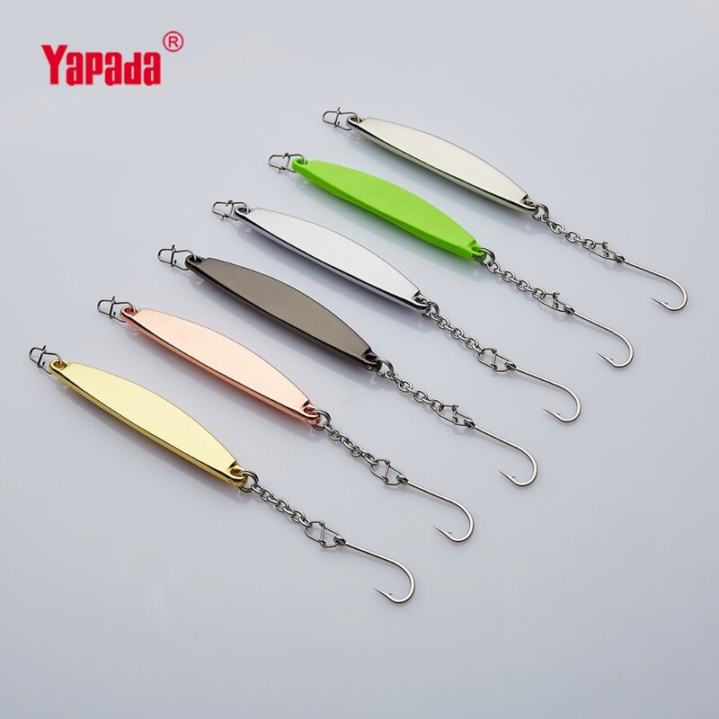 YAPADA Ice Fishing 505 lightning 10g/15g/20g/25g Single Hook 59mm/64mm/75mm/85mm Multicolor Metal Jigging Spoon Fishing Lures