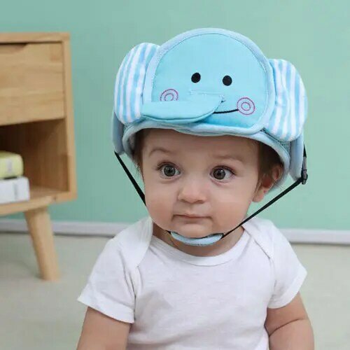 홈 아기 안전 헬멧 머리 보호 유아 동물 귀여운 아이 조정 가능한 소프트 헤드 가드 Anti-collision Caps 1-6T