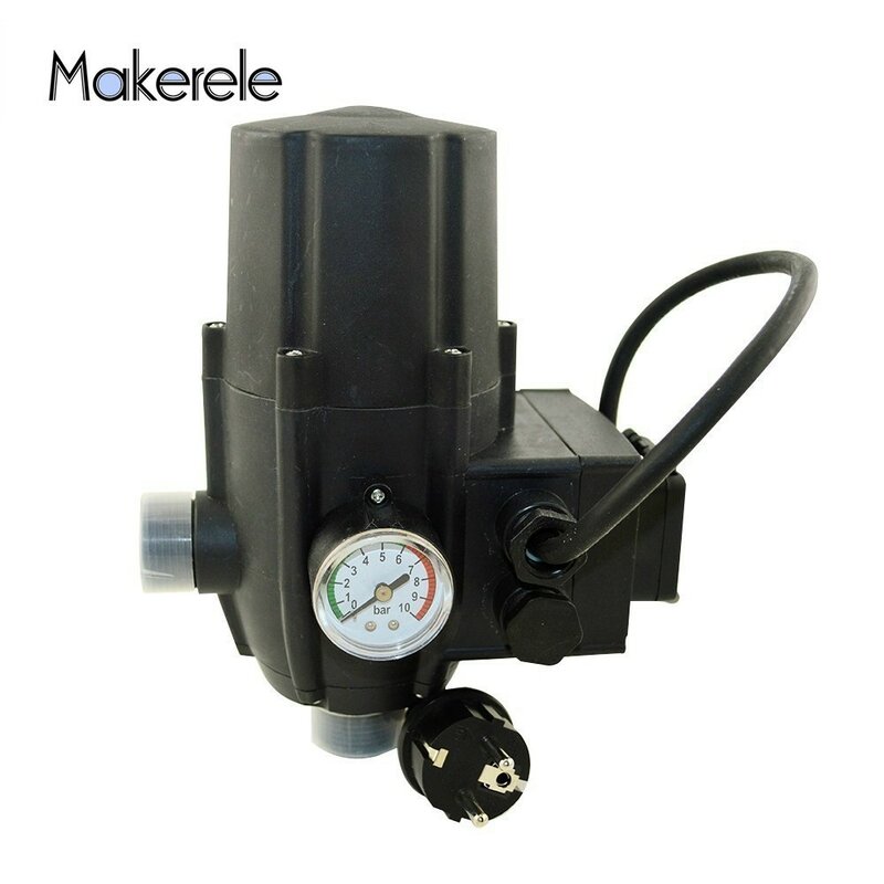 Controlador de presión de bomba de agua G1 ", interruptor electrónico, enchufe automático, cables, certificado CE, MK-WPPS11