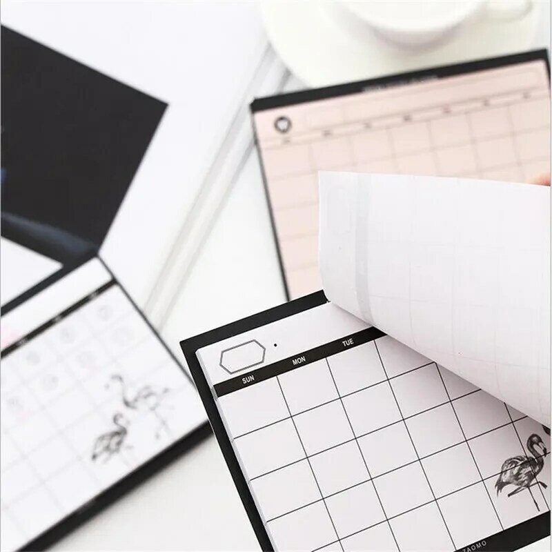 1PCS = 30 Sederhana Lembar Weekly Planner Buku Desktop Jadwal Bulan Rencana Merobek Notebook Efisiensi Kerja Ringkasan